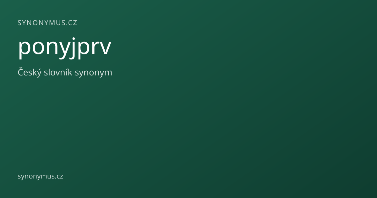 Náhled odkazu: ponyjprv