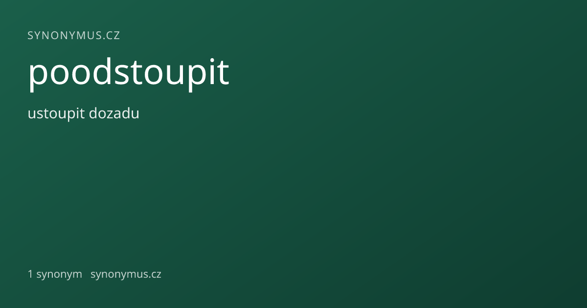 Náhled odkazu: poodstoupit