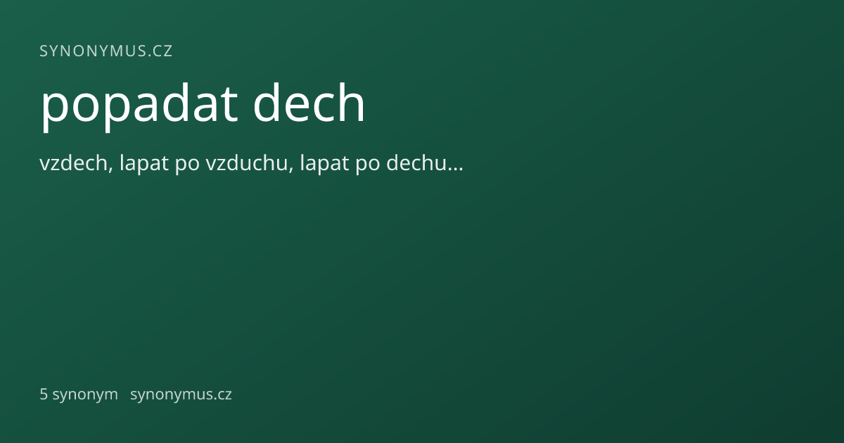 Náhled odkazu: popadat dech
