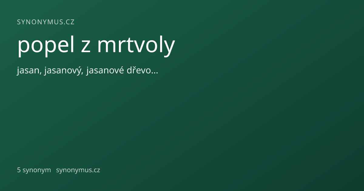Náhled odkazu: popel z mrtvoly