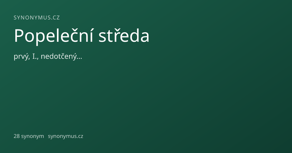 Náhled odkazu: Popeleční středa