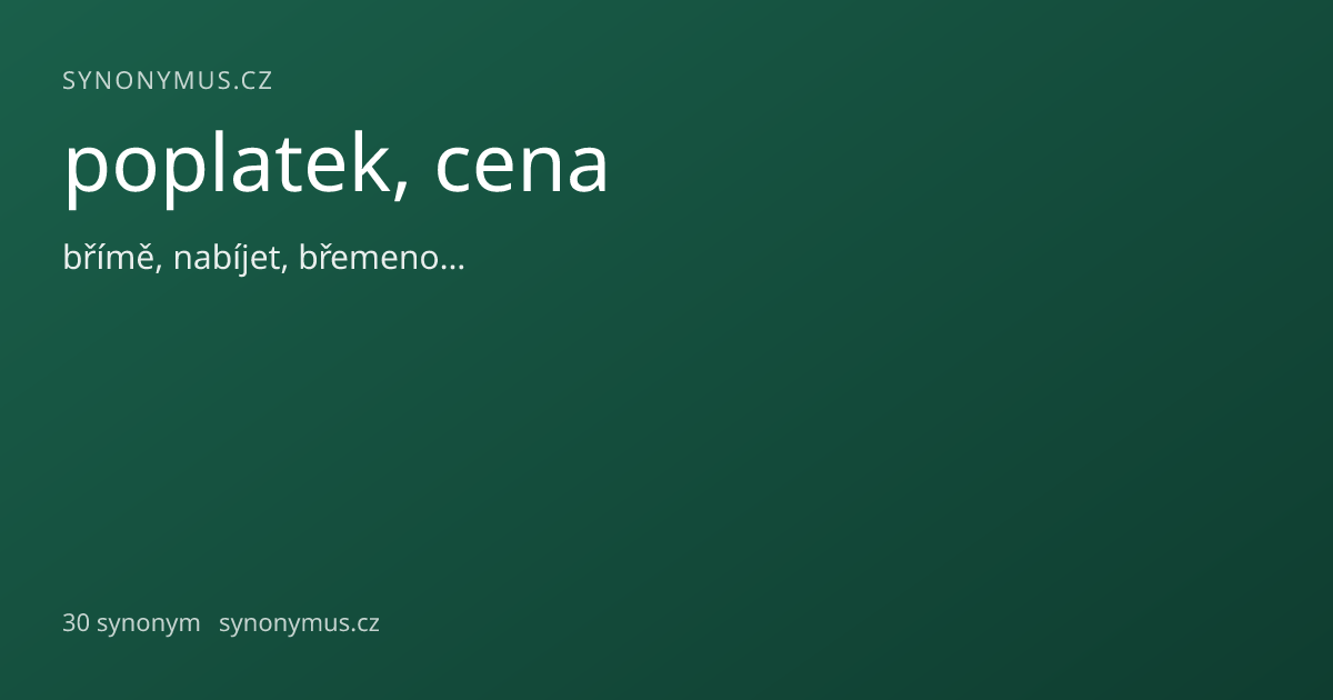 Náhled odkazu: poplatek, cena