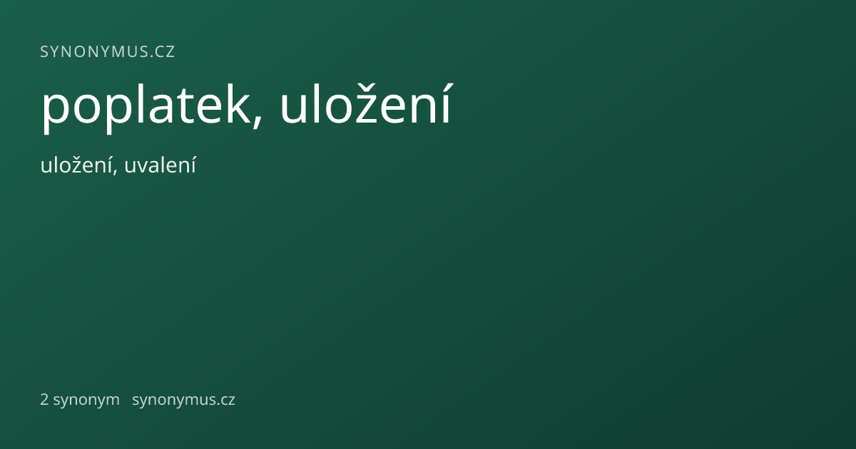 Náhled odkazu: poplatek, uložení