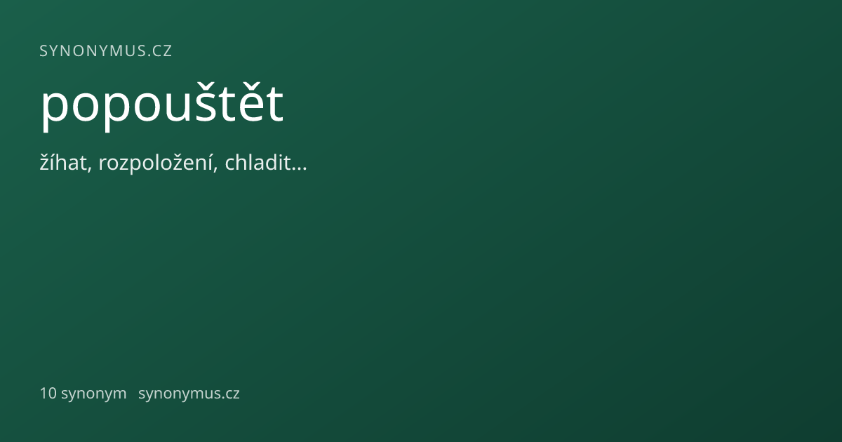 Náhled odkazu: popouštět