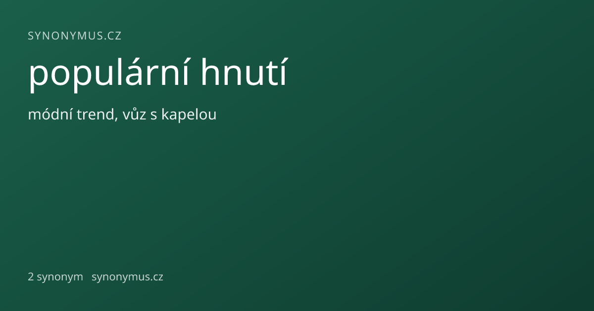 Náhled odkazu: populární hnutí