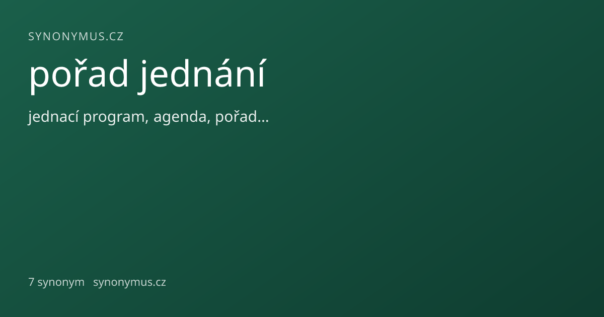Náhled odkazu: pořad jednání