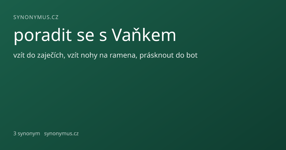 Náhled odkazu: poradit se s Vaňkem
