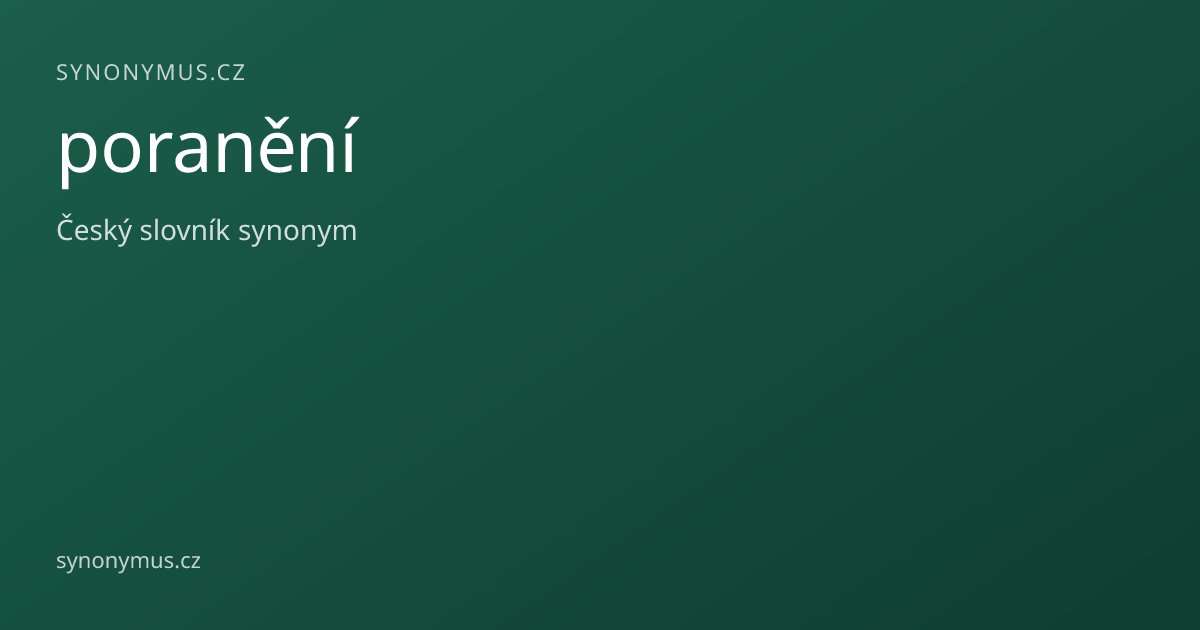 Náhled odkazu: poranění