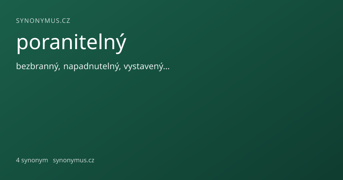 Náhled odkazu: poranitelný