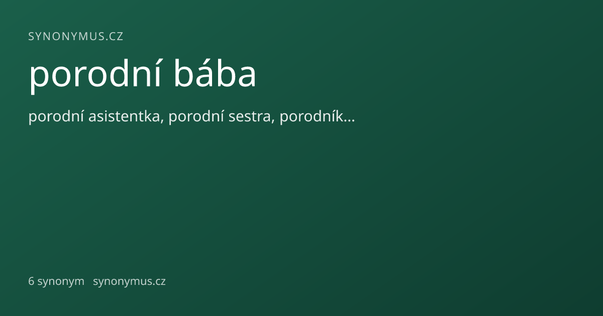Náhled odkazu: porodní bába