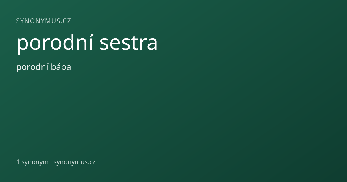 Náhled odkazu: porodní sestra