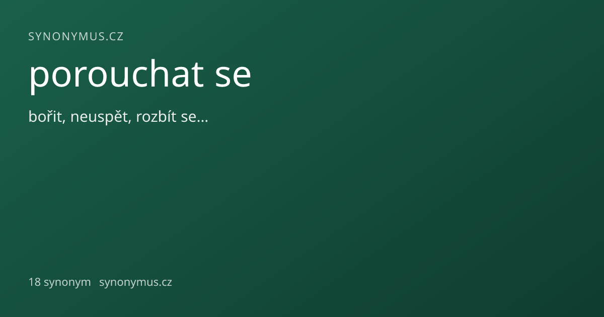 Náhled odkazu: porouchat se