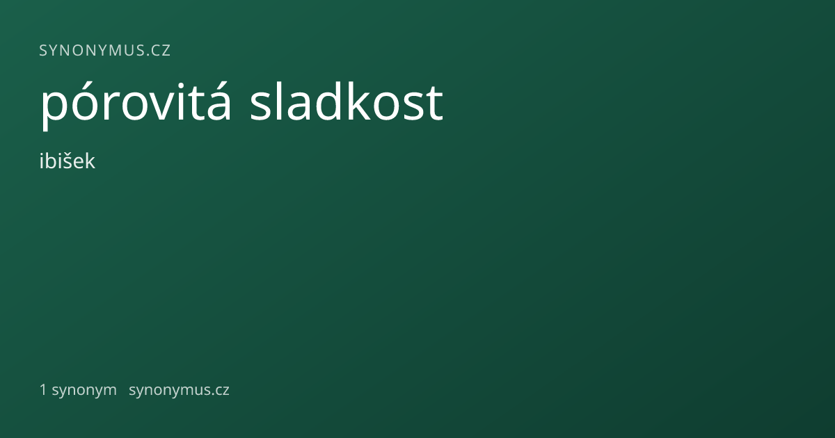 Náhled odkazu: pórovitá sladkost