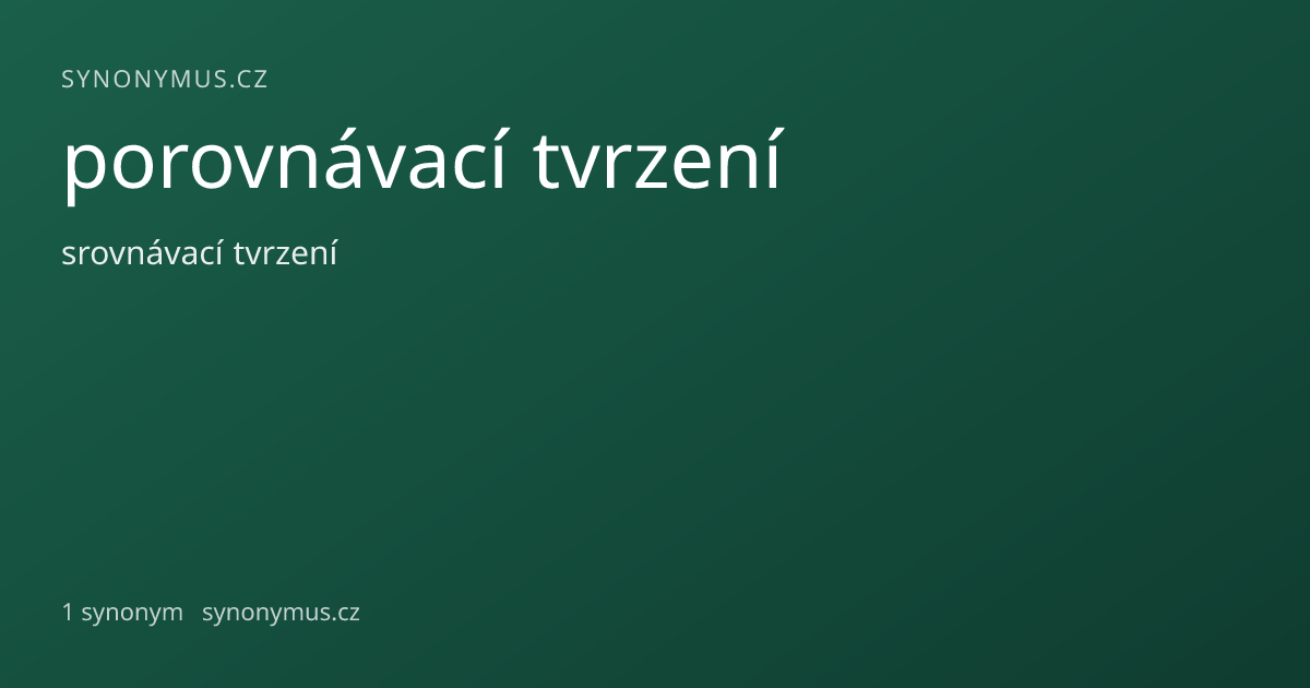 Náhled odkazu: porovnávací tvrzení