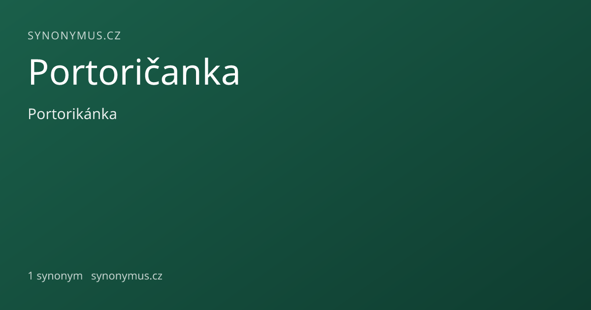 Náhled odkazu: Portoričanka