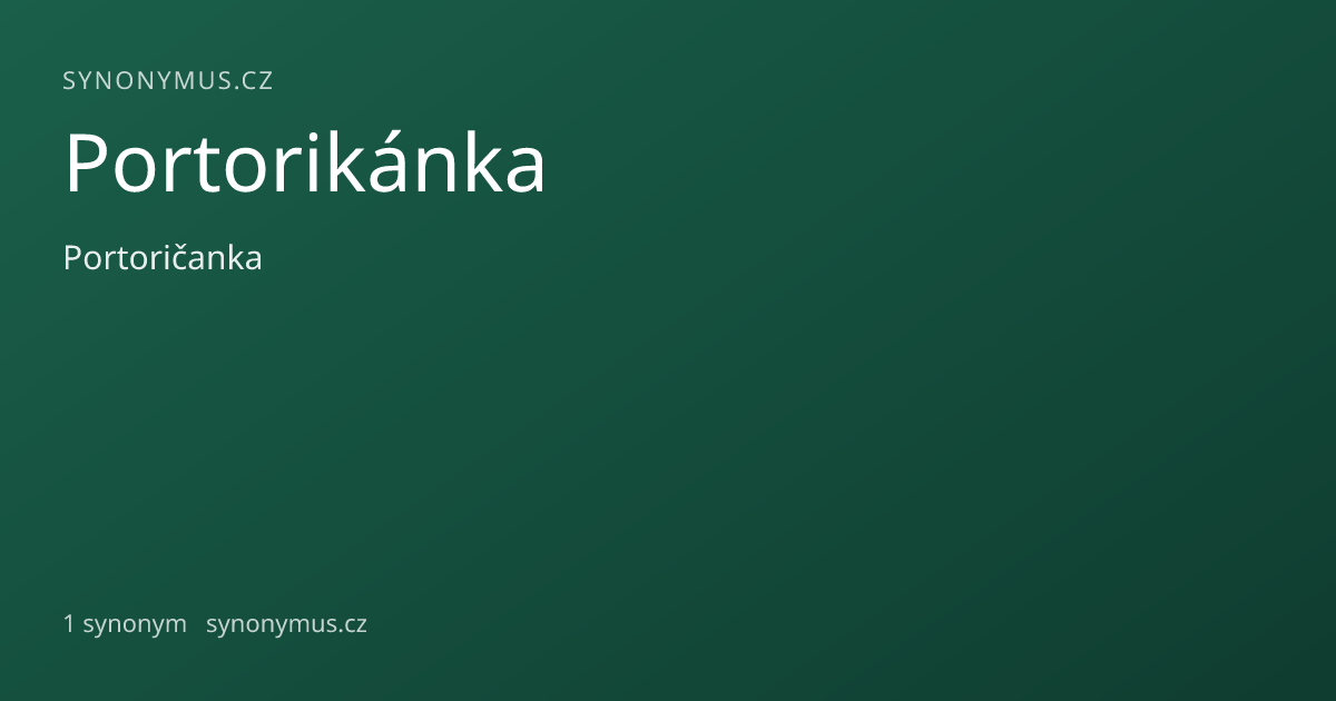 Náhled odkazu: Portorikánka