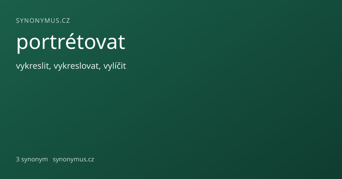 Náhled odkazu: portrétovat