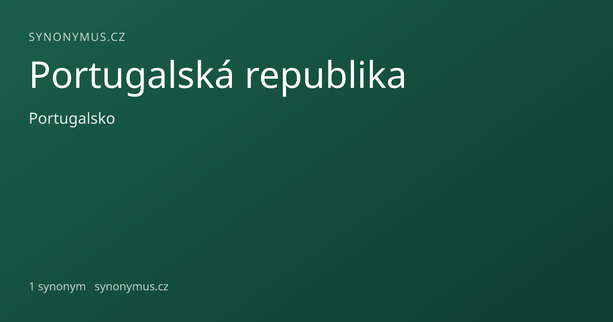 Náhled odkazu: Portugalská republika