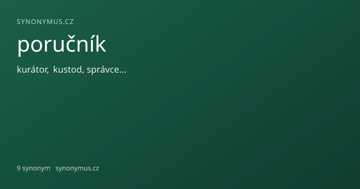 Náhled odkazu: poručník