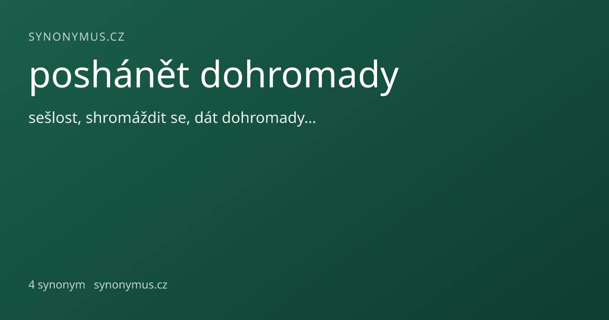 Náhled odkazu: poshánět dohromady