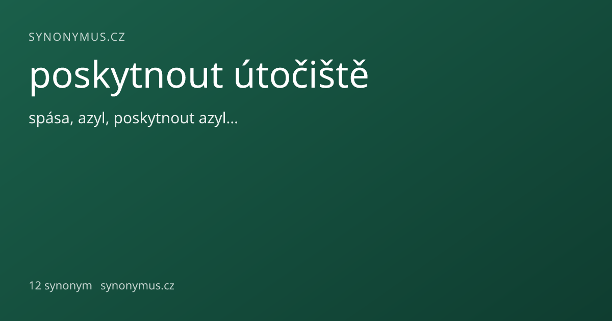 Náhled odkazu: poskytnout útočiště