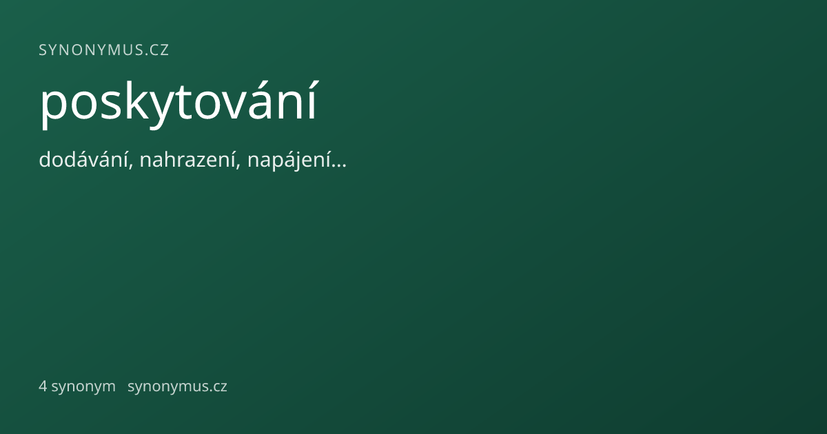 Náhled odkazu: poskytování