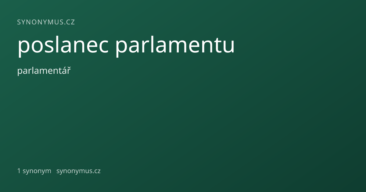 Náhled odkazu: poslanec parlamentu