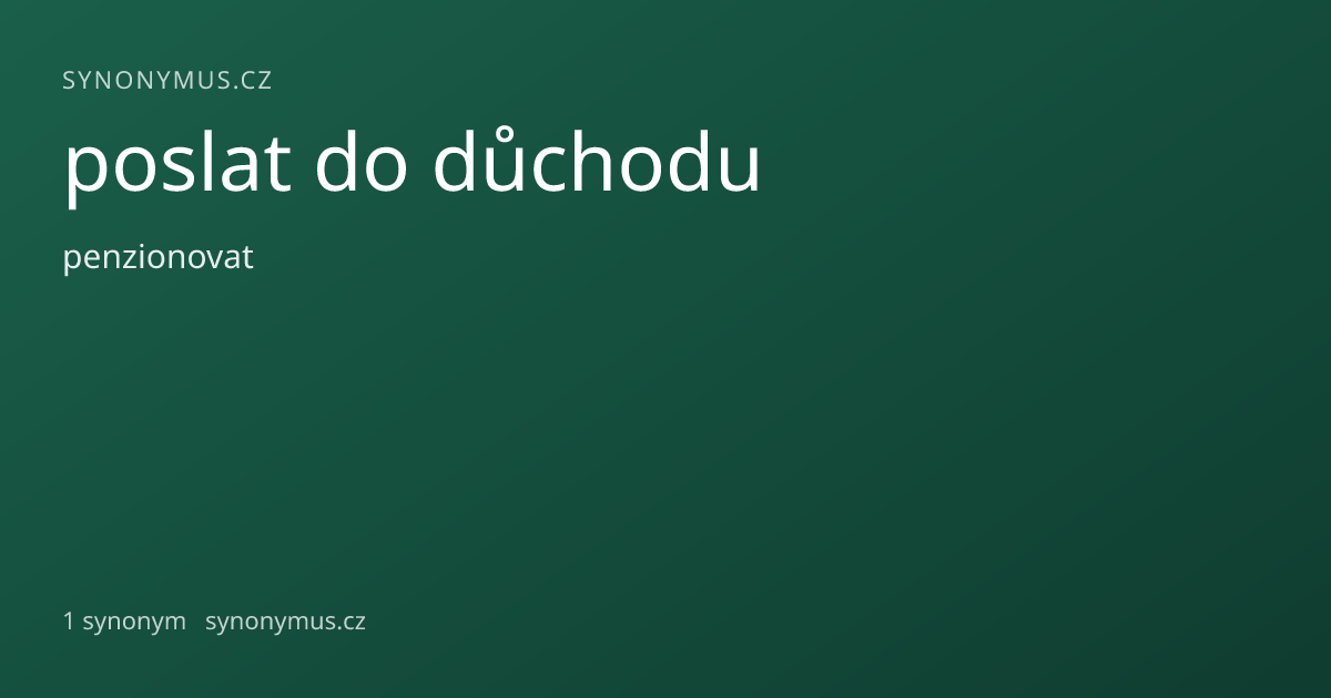 Náhled odkazu: poslat do důchodu