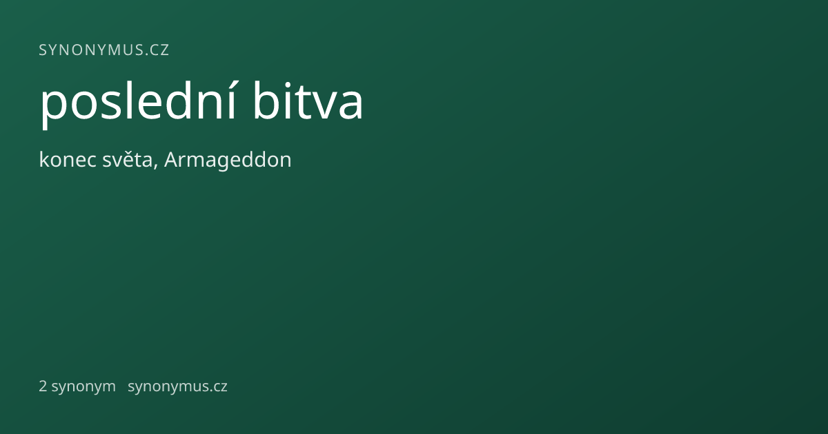Náhled odkazu: poslední bitva