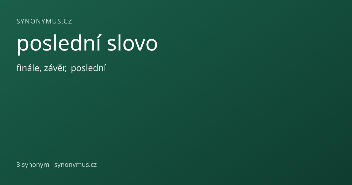 Náhled odkazu: poslední slovo