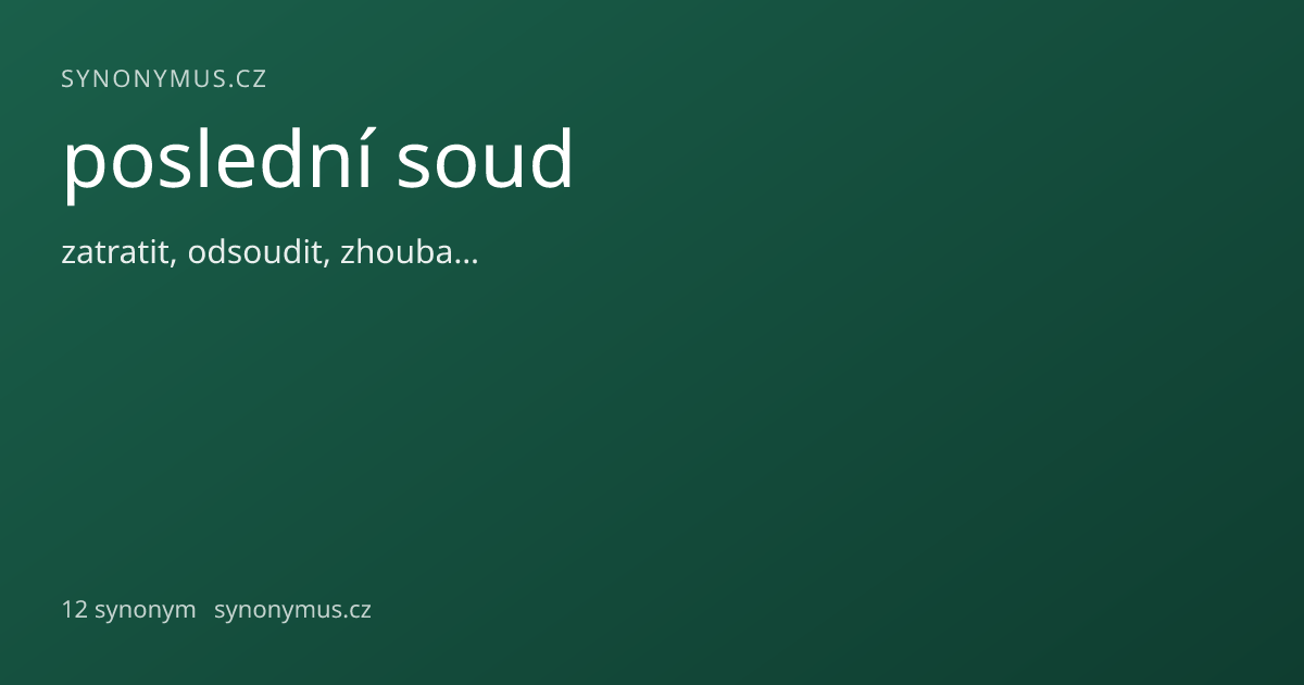 Náhled odkazu: poslední soud