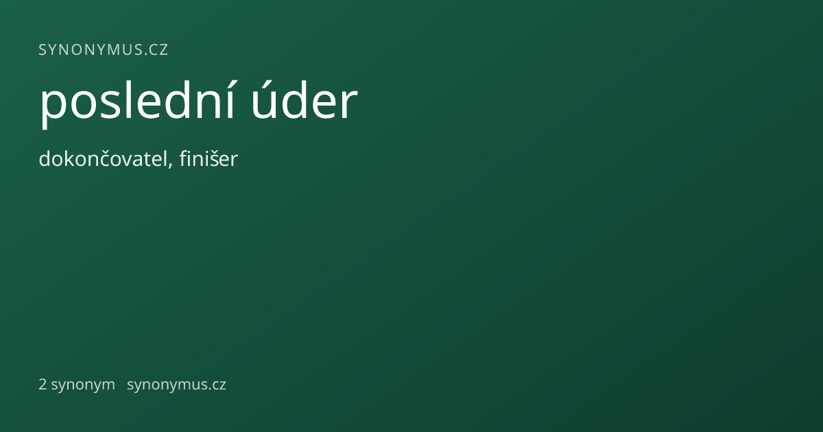 Náhled odkazu: poslední úder