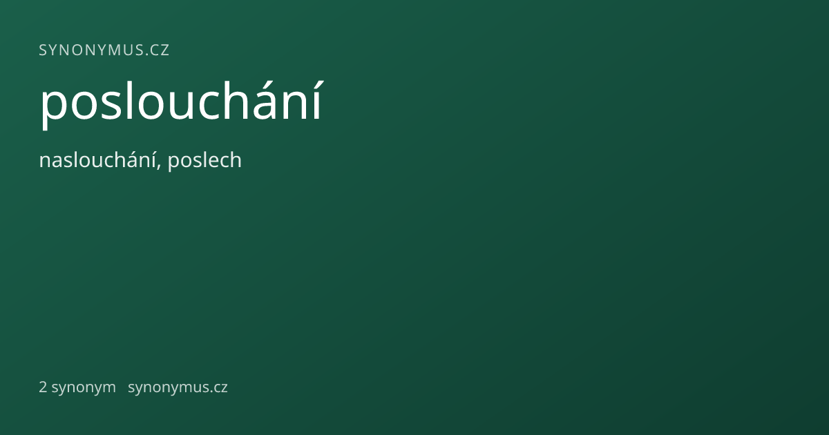 Náhled odkazu: poslouchání