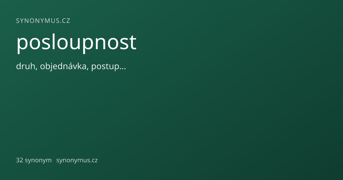 Náhled odkazu: posloupnost