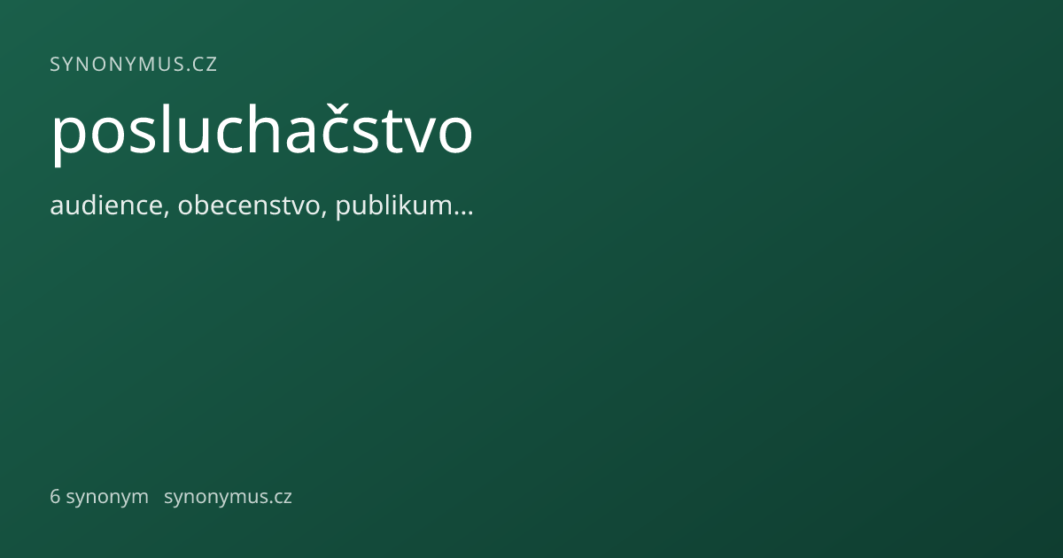 Náhled odkazu: posluchačstvo