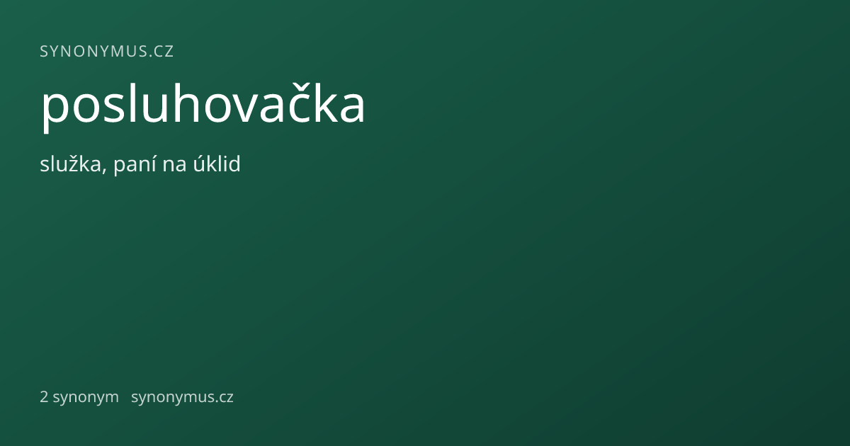Náhled odkazu: posluhovačka
