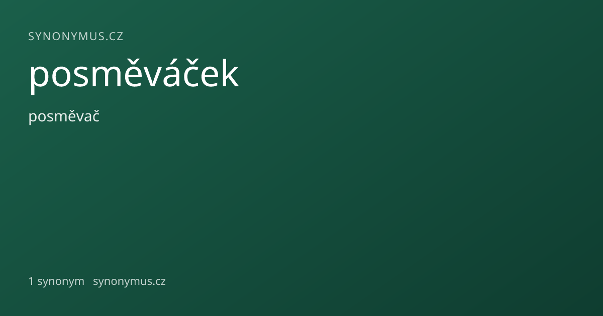 Náhled odkazu: posměváček
