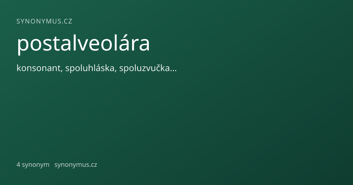 Náhled odkazu: postalveolára