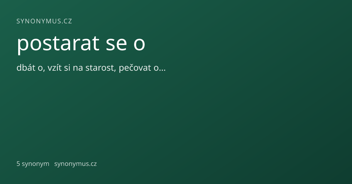 Náhled odkazu: postarat se o