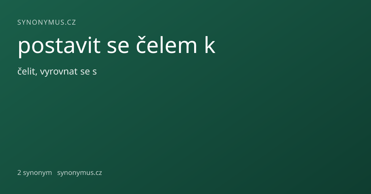 Náhled odkazu: postavit se čelem k