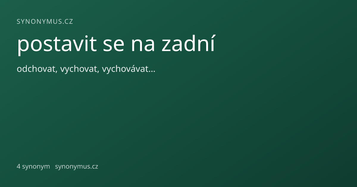 Náhled odkazu: postavit se na zadní