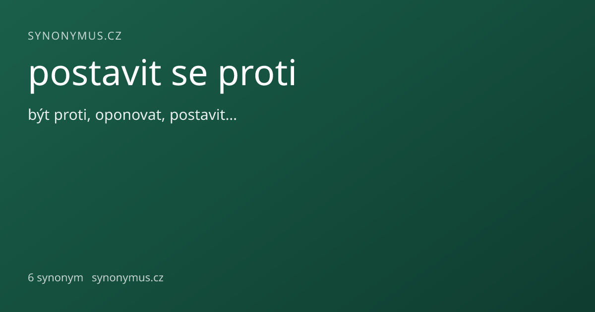 Náhled odkazu: postavit se proti