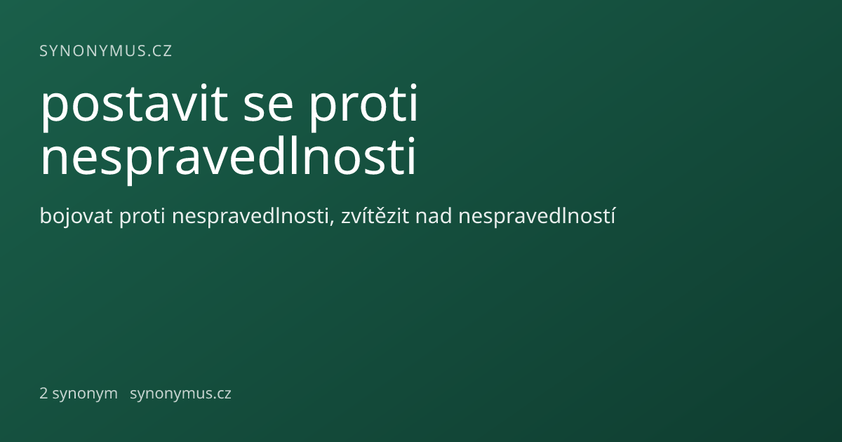 Náhled odkazu: postavit se proti nespravedlnosti