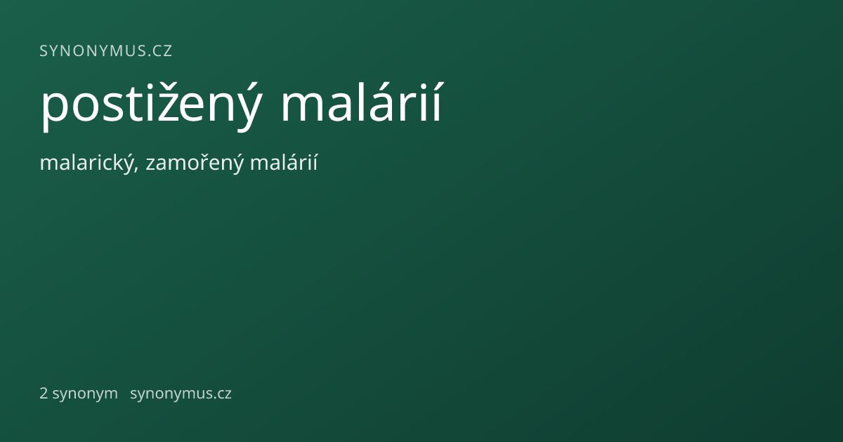 Náhled odkazu: postižený malárií