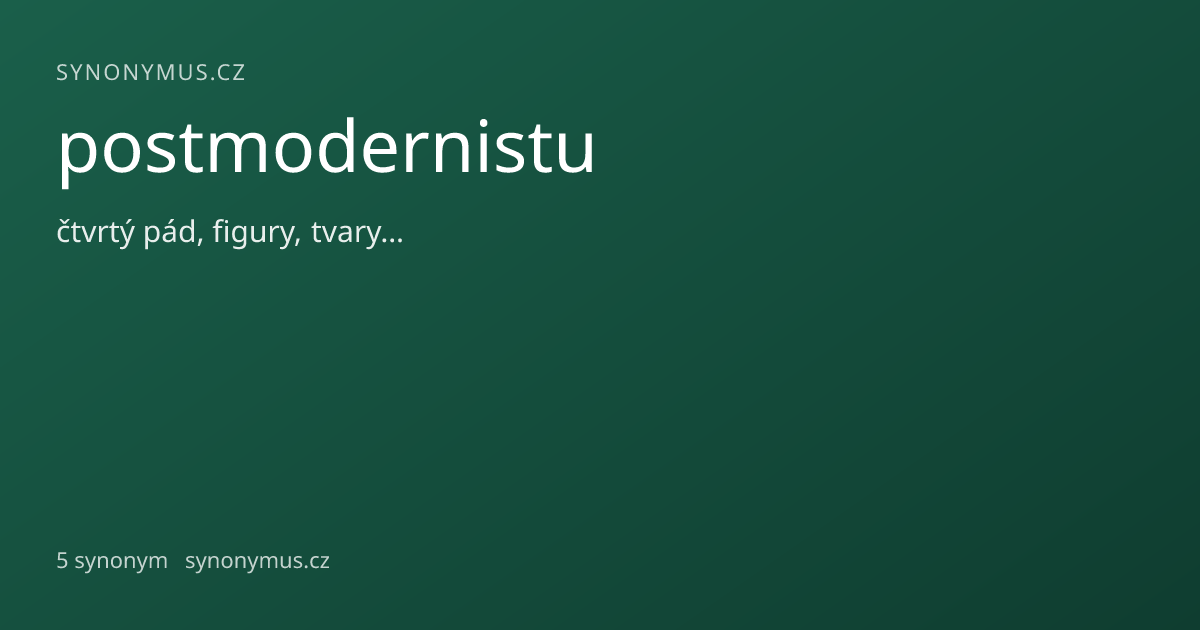 Náhled odkazu: postmodernistu