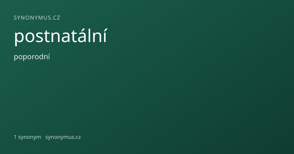 Náhled odkazu: postnatální