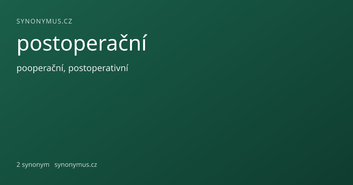Náhled odkazu: postoperační