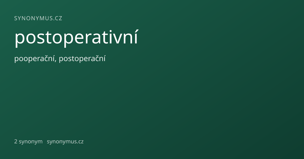 Náhled odkazu: postoperativní