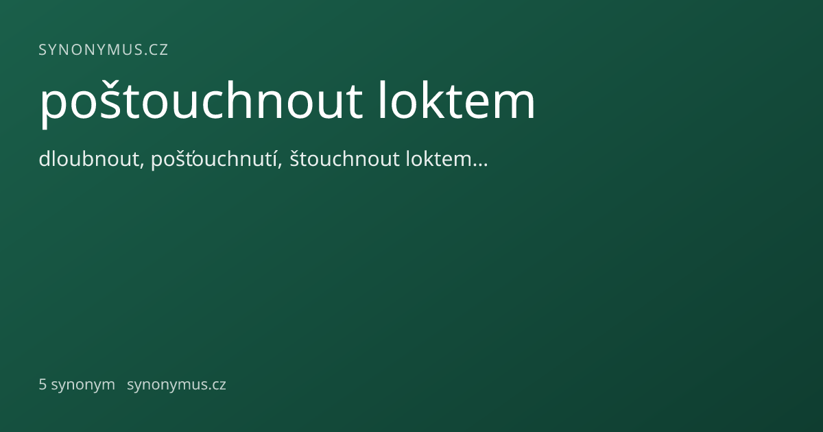 Náhled odkazu: poštouchnout loktem
