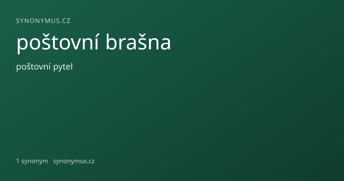 Náhled odkazu: poštovní brašna